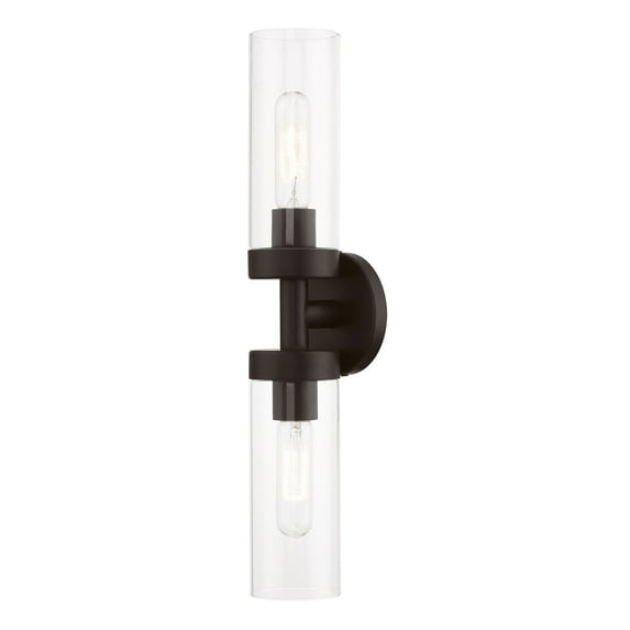 16172-07 Livex Lighting Ludlow - 2 Light ADA Bath Vanity In Nautical Style-19.25 Inches Tall and 4.25 Inches Wide-Bronze Finish