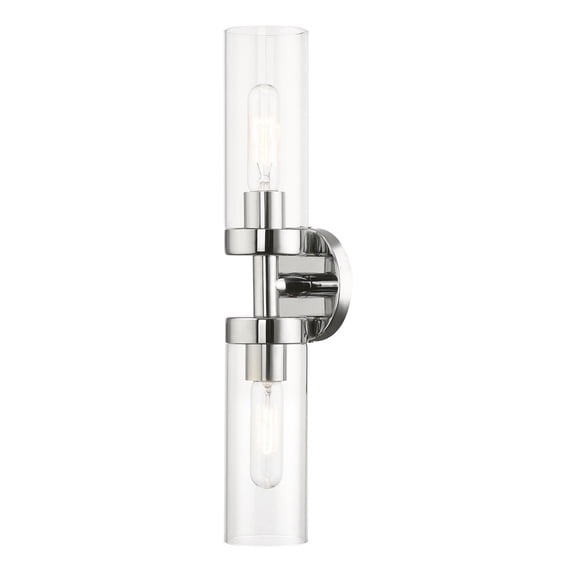 16172-05 Livex Lighting Ludlow - 2 Light ADA Bath Vanity In Nautical Style-19.25 Inches Tall and 4.25 Inches Wide-Polished Chrome Finish