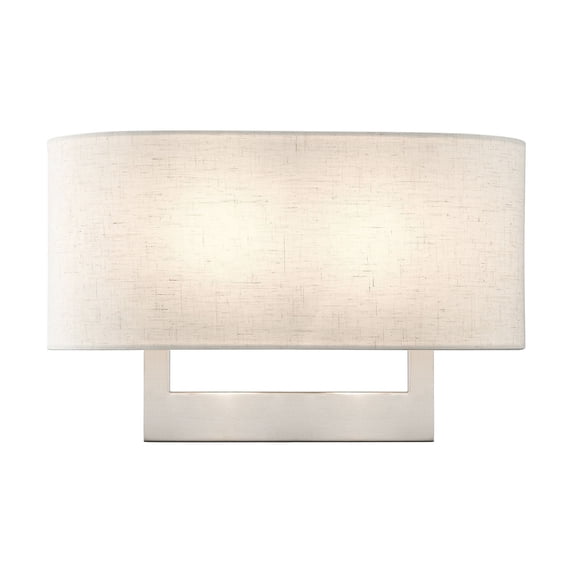 42934-91 Livex Lighting 2 Light Large ADA Wall Sconce In Contemporary Style-9.5 Inches Tall and 15 Inches Wide-Brushed Nickel Finish