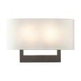 thumbnail image 1 of 45222-07 Livex Lighting 2 Light Large Wall Sconce In Contemporary Style-9.5 Inches Tall and 15 Inches Wide-Bronze Finish, 1 of 15