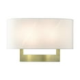 thumbnail image 1 of 45222-01 Livex Lighting 2 Light Large Wall Sconce In Contemporary Style-9.5 Inches Tall and 15 Inches Wide-Antique Brass Finish, 1 of 15