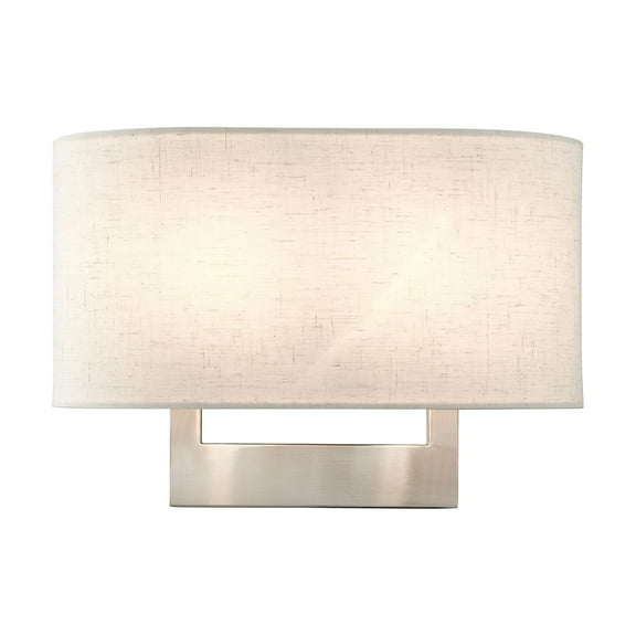 42933-91 Livex Lighting 2 Light Medium ADA Wall Sconce In Contemporary Style-9 Inches Tall and 13 Inches Wide-Brushed Nickel Finish