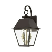Livex Lighting 2 Light Outdoor Medium Wall Lantern With Bronze Finish 27215-07