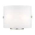 thumbnail image 1 of Livex Lighting 10" 2-Light Metal & Acrylic Wall Sconce in Brushed Nickel, 1 of 11