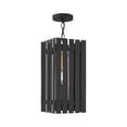 thumbnail image 1 of 20757-04 Livex Lighting Greenwich - 1 Light Outdoor Pendant Lantern in Industrial Style - 8 Inches wide by 18 Inches high-Black/Satin Brass Finish, 1 of 10