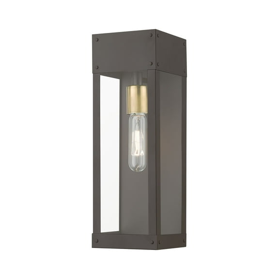 Livex Lighting - Barrett - 1 Light Outdoor Wall Lantern In Transitional Style-15