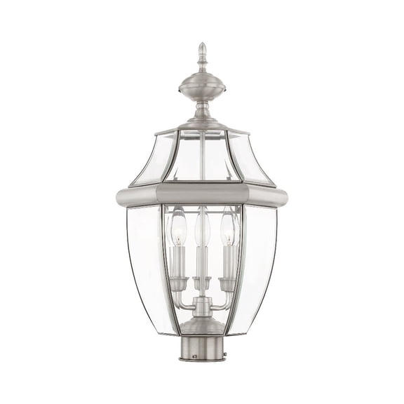 Livex Lighting Monterey Outdoor Post Head in Brushed Nickel