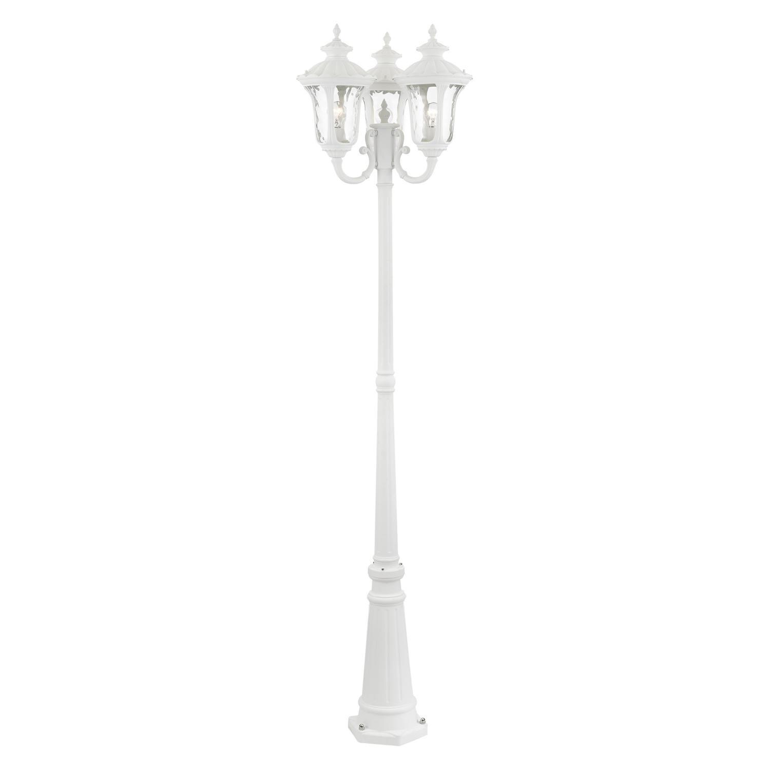Livex Lighting 3 Light Outdoor Post Light With Textured White Finish 7866-13 - image 1 of 7
