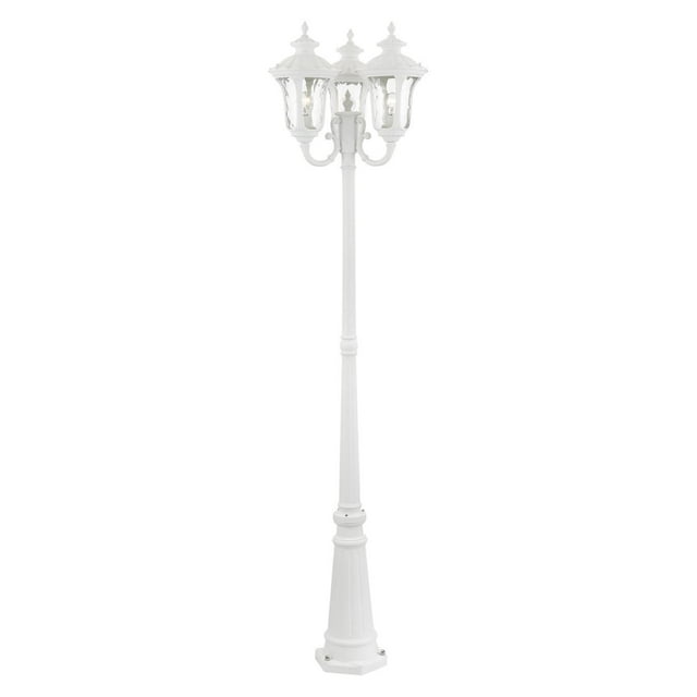 Livex Lighting 3 Light Outdoor Post Light With Textured White Finish 7866-13
