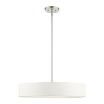 Livex Lighting  4 Light Brushed Nickel Pendant, 46924-91 - 22" Dia x 12.75" - 42.75" Adj. H