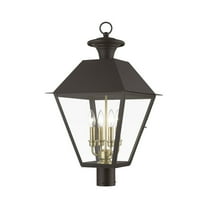Livex Lighting 4 Light Outdoor Extra Large Post Top Lantern In Bronze 27223-07