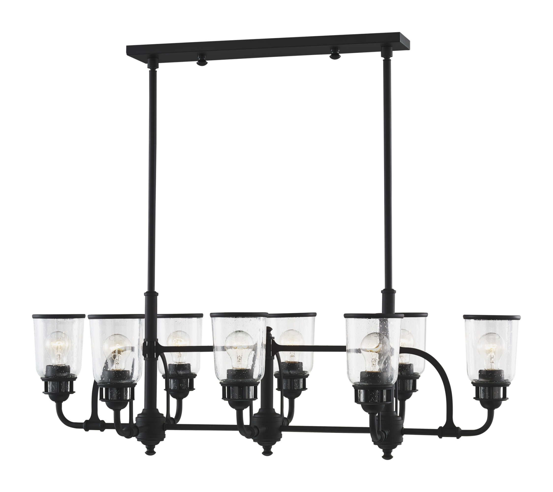 Lawrenceville 8-Light Black Industrial Chandelier