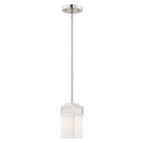 40191-91 Livex Lighting Harding - 1 Light Mini Pendant in Modern Style - 4.5 Inches wide by 10 Inches high-Brushed Nickel Finish    -Traditional