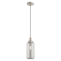 Art Glass 1 - Light Brushed Nickel / Silver Coastal / Farmhouse / Mid Century Modern / Modern Farmhouse / New Traditional / Scandinavian / Traditional Incandescent Glass Pendant Light