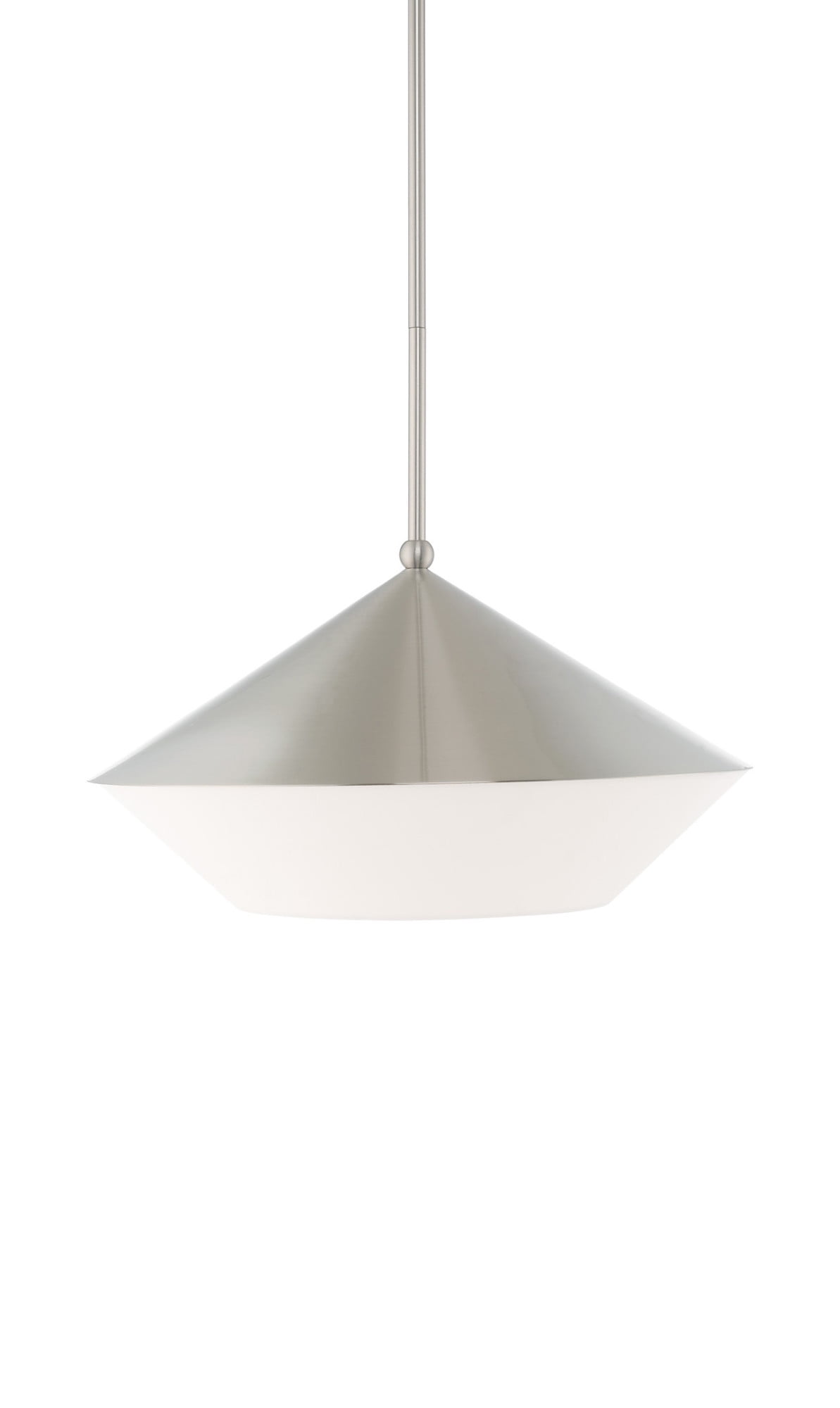 Stockholm Brushed Nickel 1-Light Pendant with Glass Shade