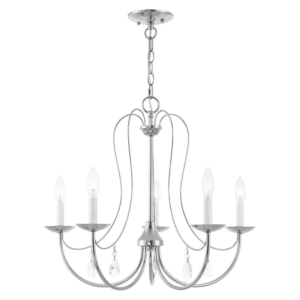 Mirabella 5-Light Polished Chrome Steel Chandelier