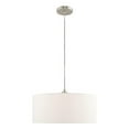 thumbnail image 1 of Livex Lighting Meridian 18" 1-Light Metal Pendant Chandelier in Brushed Nickel, 1 of 12