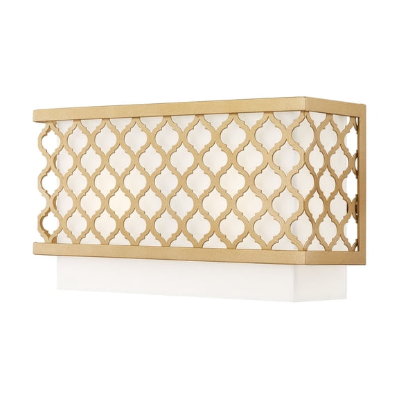 Livex Lighting Arabesque 2 Light ADA Wall Sconce in Soft Gold