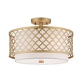thumbnail image 1 of Livex Lighting  41108-33 Arabesque 3 Light Goldtone Indoor Flush Mount, 1 of 11