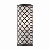 41114-92 Livex Lighting Arabesque - 1 Light ADA Wall Sconce in Glam Style - 5.13 Inches wide by 12.88 Inches high-English Bronze Finish
