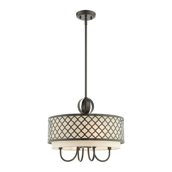 Livex Lighting Arabesque 5 Light Pendant Light in English Bronze