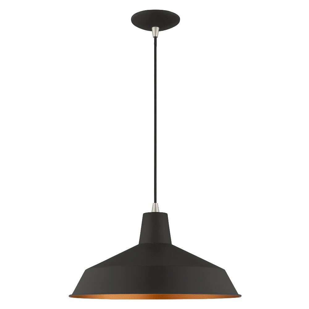 Urban Chic Black Mini Pendant Light with Gold Accents