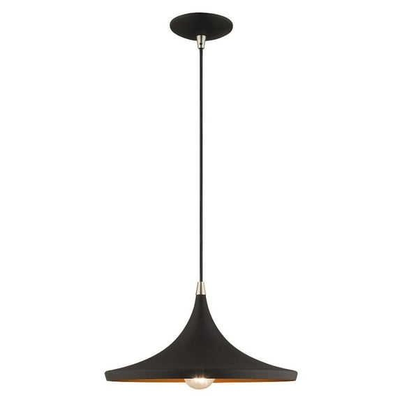 Livex Lighting 41187 1 Light 14" Wide Pendant - Black