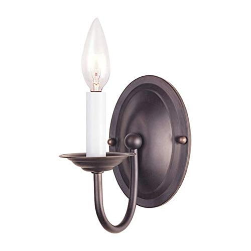 Livex Lighting 4151-07 Home Basics 1 Light Bronze Wall Sconce
