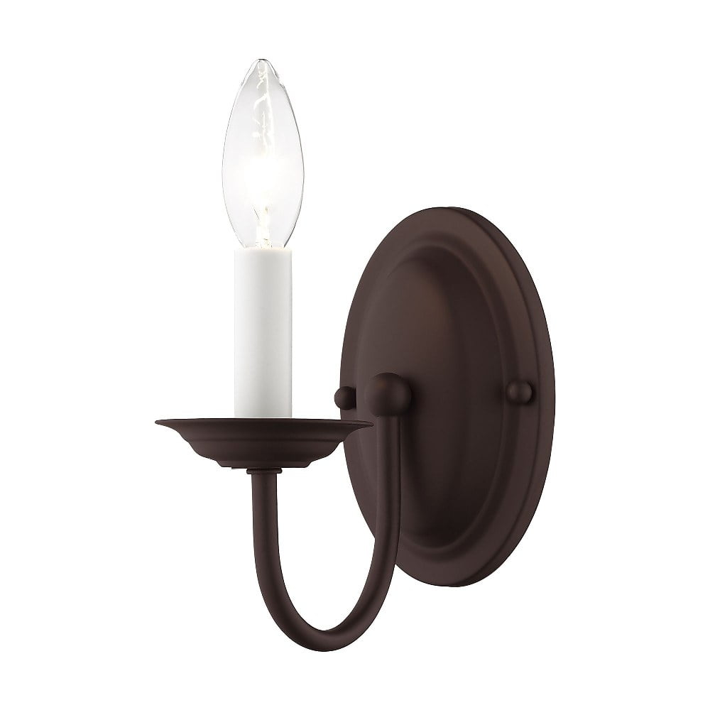 Traditional Bronze Direct Wired 7'' Dimmable Wall Sconce