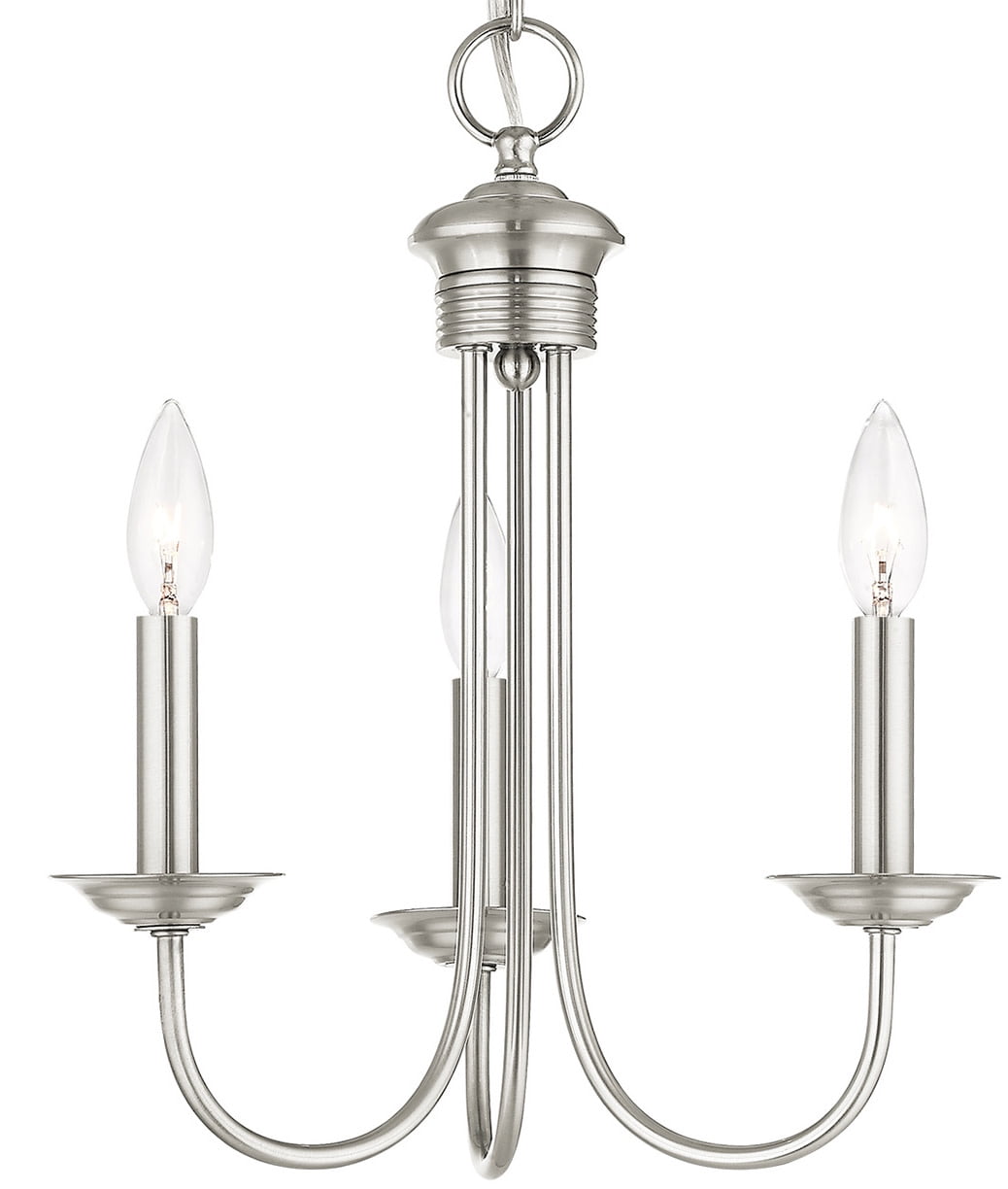 Estate 3-Light Mini Chandelier Brushed Nickel Finish