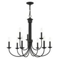 thumbnail image 1 of 42687-04 Livex Lighting Estate - 9 Light Chandelier in Farmhouse Style - 30 Inches wide by 27 Inches high-Black Finish    -Traditional Installation, 1 of 9