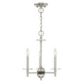 thumbnail image 1 of 42703-91 Livex Lighting Bennington - 3 Light Mini Chandelier - 14 Inches wide by 17.5 Inches high-Brushed Nickel Finish    -Traditional Installation, 1 of 11