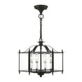 thumbnail image 1 of 4398-04 Livex Lighting Livingston - 4 Light Convertible Pendant In Classical Style-13 Inches Tall and 15.5 Inches Wide-Black/Brushed Nickel Finish, 1 of 13