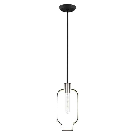 45512-04 Livex Lighting Meadowbrook - 1 Light Pendant in Modern Style - 6.5 Inches wide by 23 Inches high     -Traditional Installation