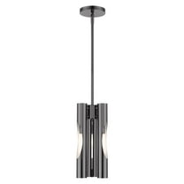 45913-46 Livex Lighting Acra - 3 Light Pendant in Contemporary Style - 6.25 Inches wide by 22.63 Inches high-Black Chrome Finish    -Traditional