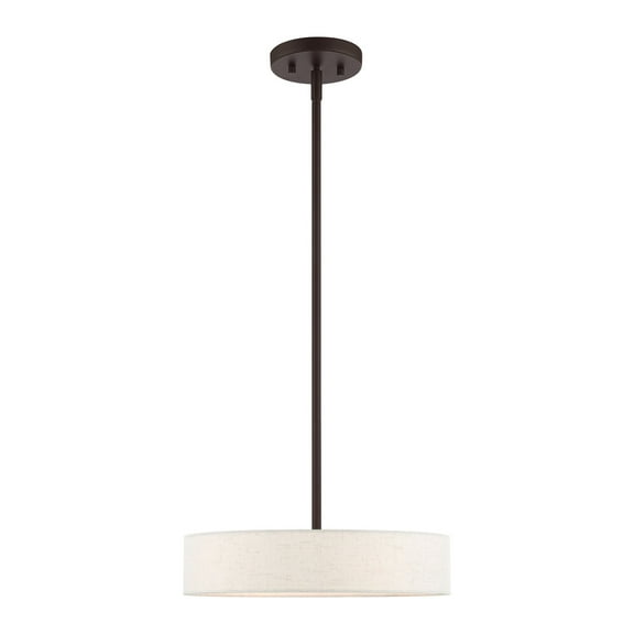 46033-07 Livex Lighting Venlo - 4 Light Pendant in Modern Style - 14 Inches wide by 11.75 Inches high-Bronze/Antique Brass Finish    -Traditional