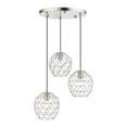 thumbnail image 1 of 46593-91 Livex Lighting Paxten- 3 Light Pendant in Geometric Style - 20 Inches wide by 13 Inches high-Brushed Nickel Finish, 1 of 8