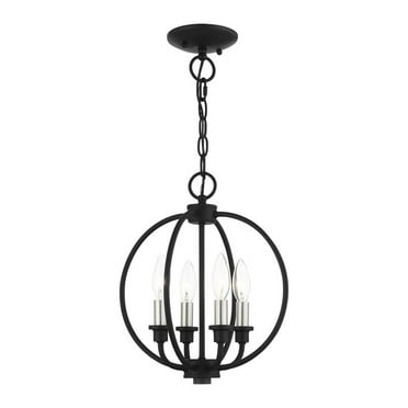 Livex Lighting  4 Light Black Chandelier, 4664-04 - 12.5" Dia x 13" H