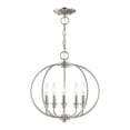 thumbnail image 1 of Livex Lighting Milania Convertible Ceiling Mount in Brushed Nickel, 1 of 16