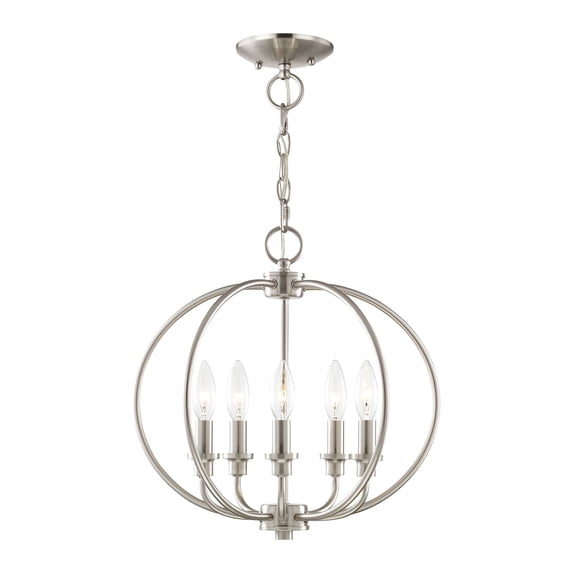 Livex Lighting Milania Convertible Ceiling Mount in Brushed Nickel