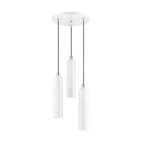 46753-69 Livex Lighting Ardmore - 3 Light Pendant in Mid Century Modern Style - 13 Inches wide by 16.5 Inches high-Shiny White Finish