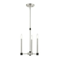 Livex Lighting 46883 Karlstad 3 Light 12" Wide Candle Style Chandelier - Brushed Nickel