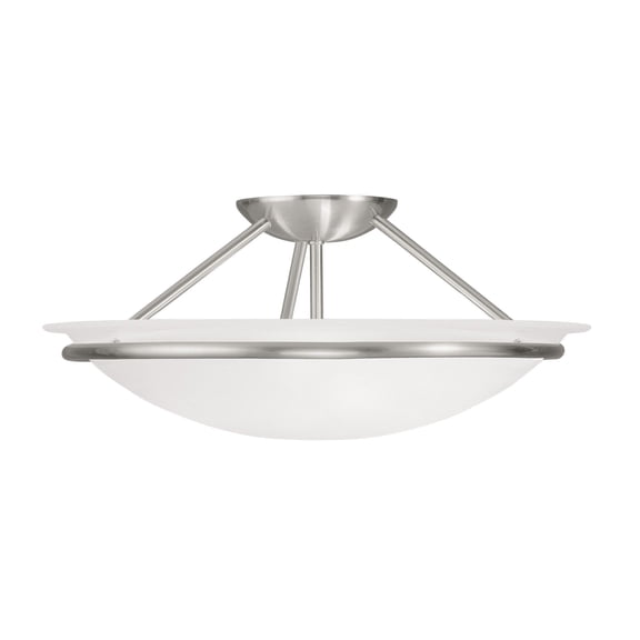 Livex Newburgh Ceiling Mount in Brushed Nickel