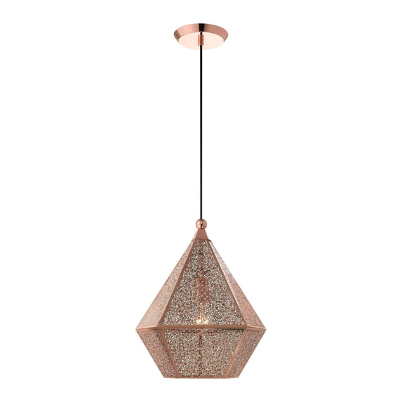 48923-86 Livex Lighting Aberdeen - 1 Light Pendant in Contemporary Style - 13.75 Inches wide by 17 Inches high -Traditional Installation