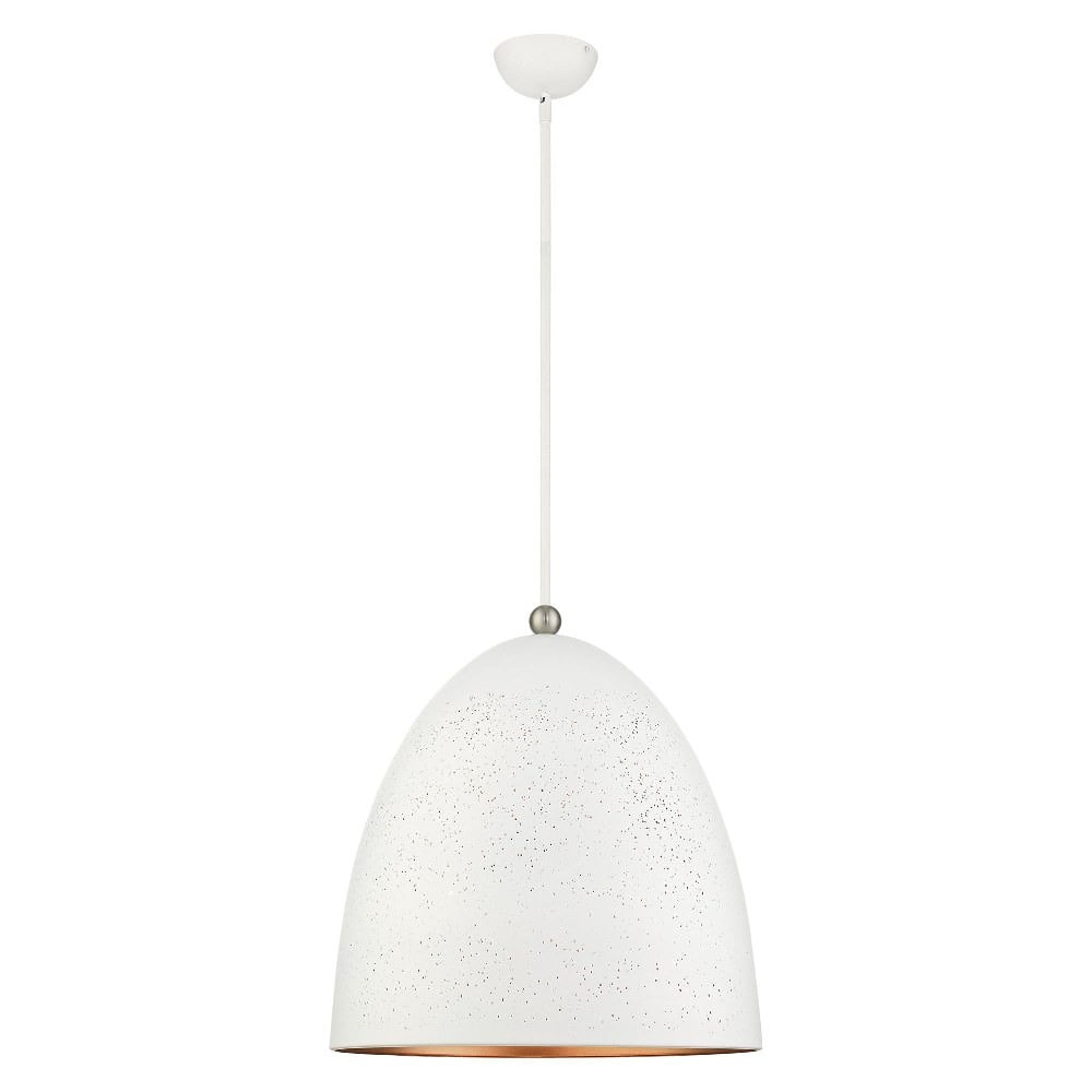 White and Brushed Nickel Mini Pendant Light