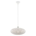 thumbnail image 1 of 49184-03 Livex Lighting Charlton - 1 Light Pendant in Contemporary Style - 15.88 Inches wide by 18.75 Inches high-White/Brushed Nickel Finish, 1 of 9