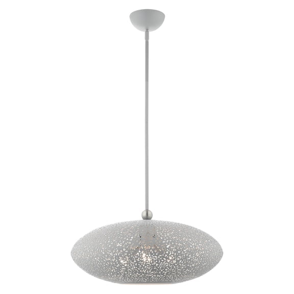 Livex Lighting  3 Light Nordic Gray Pendant, 49185-80 - 20" Dia x 20.75" - 50.75" Adj. H