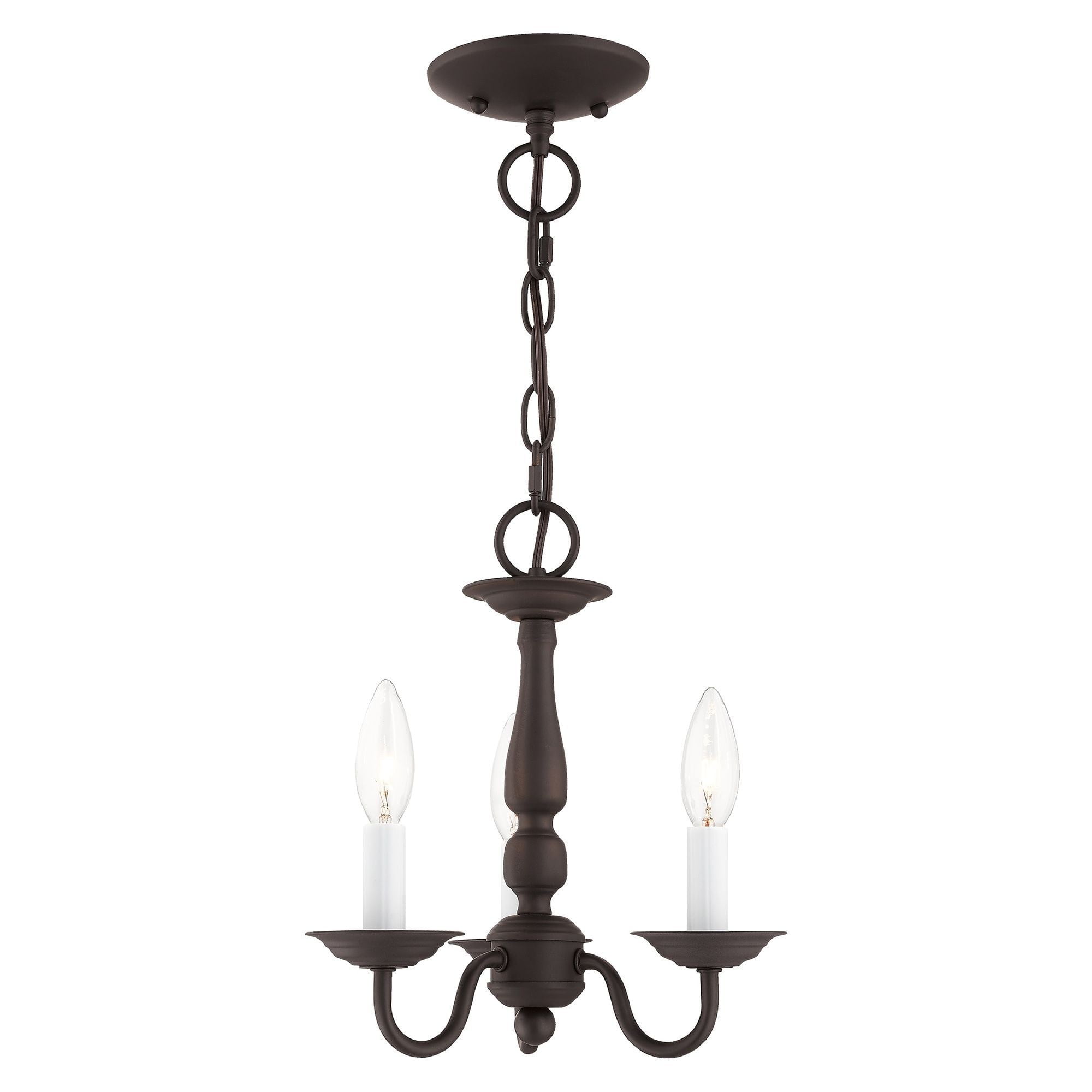 Livex Lighting Williamsburgh Convertible Ceiling Mount in Bronze