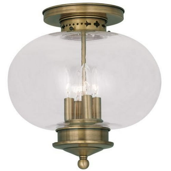 Livex Lighting 5039 Harbor 4 Light Semi-Flush Ceiling Fixture