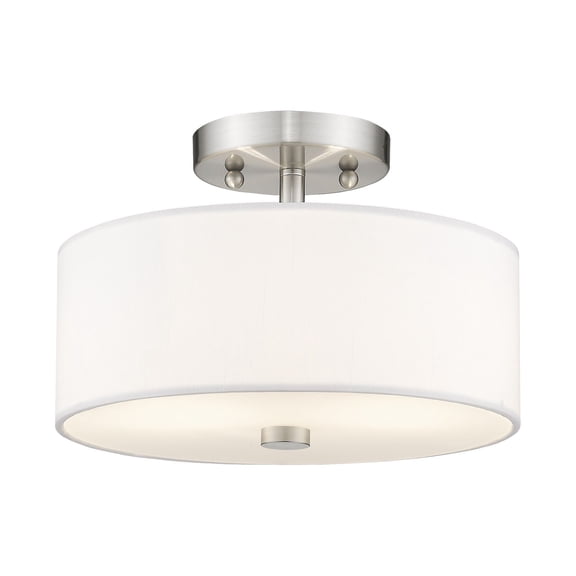 Livex Brighton Ceiling Mount in Brushed Nickel